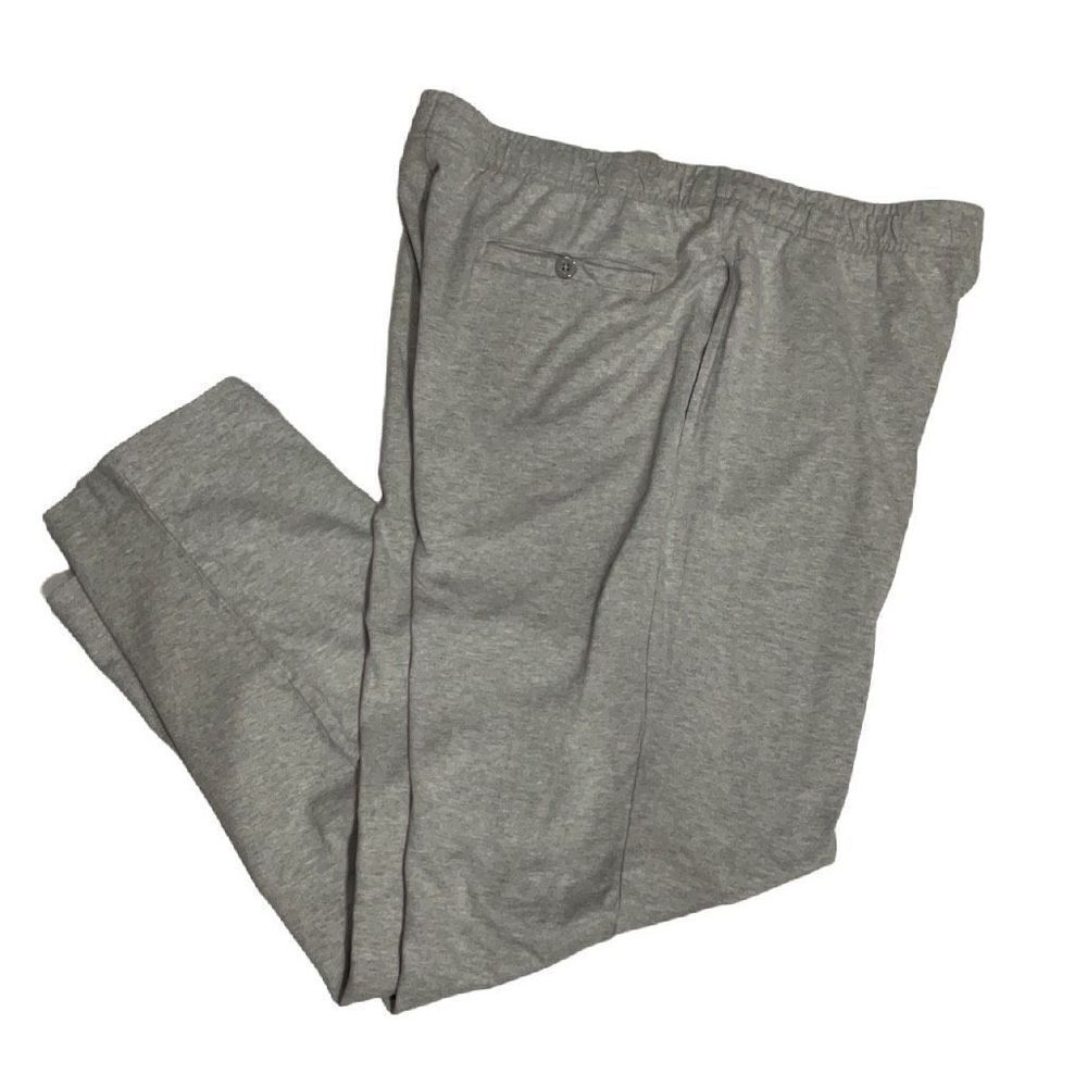 Lands End Light Heathers gray Lounging Sweatpants Stretch Waist Size L 36-38